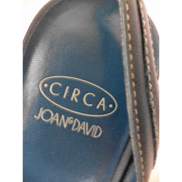 CIRCA JOAN & DAVID ROSEVILLE 8M TURQUOISE LEATHER & TAN ANKLE STRAP SANDAL SHOE - Picture 9 of 10